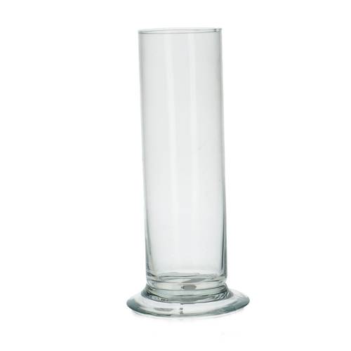 Glas Vase Zylinder auf Fuss D06cm H20cm