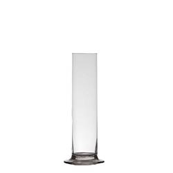Glas Vase Zylinder auf Fuss D06cm H20cm H020