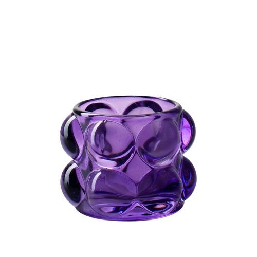 Glas Teelicht Torre lila D08.5cm H06.5cm 