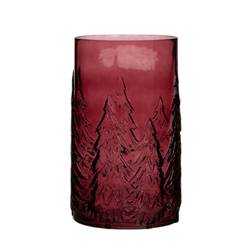 Glas Vase Baum rot D16cm H26cm