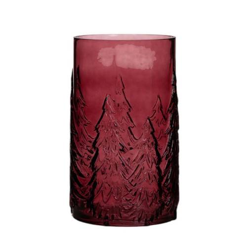 Glas Vase Baum rot D16cm H26cm