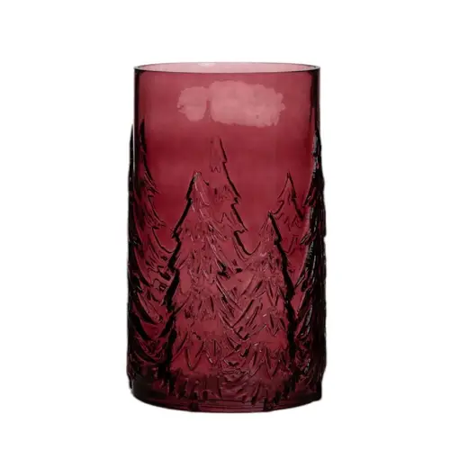 Glas Vase Baum rot D16cm H26cm