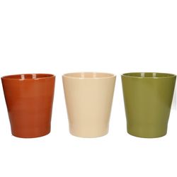 Keramik Orchidee Übertopf mix terra D13cm H14cm