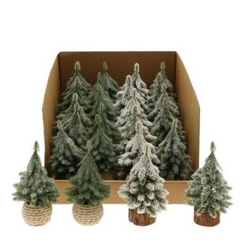 Deko Baum mix grün D08cm H15cm