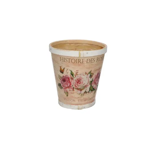 Holz Übertopf Histoire rosa D13cm H14cm