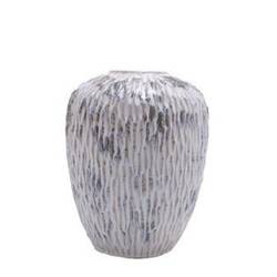 Keramik Vase Perivolia grau D23cm H30cm