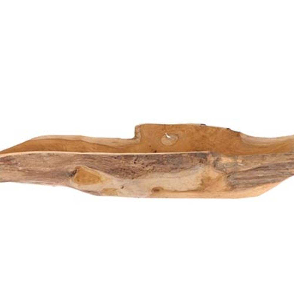 Teakholz Boot natur 70x22x10cm