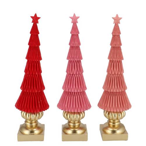 Deko Weihnachtsbaum Jolly mix rosa 10x10x36cm
