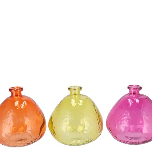 Glas Vase Grace mix fuchsia D18cm H18cm