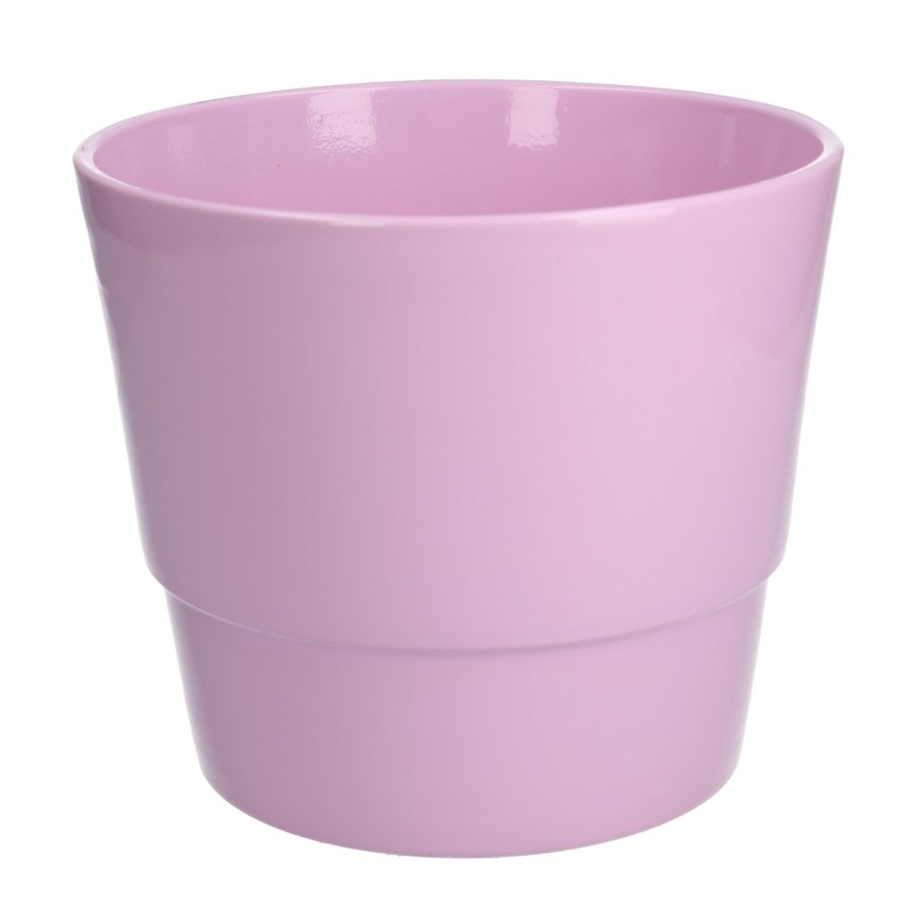 Keramik Übertopf Basic rosa  D18cm H15cm