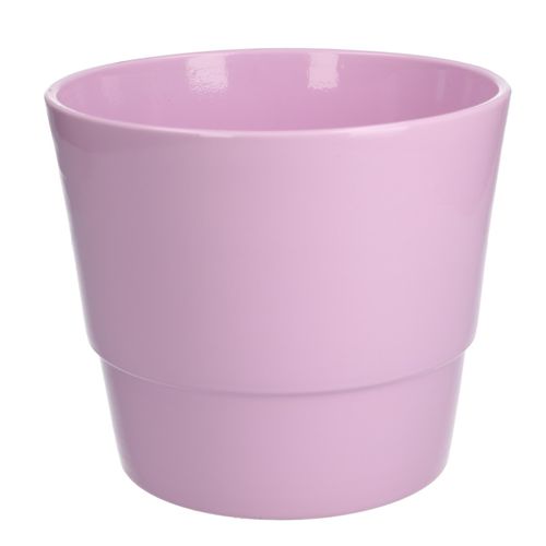 Keramik Übertopf Basic rosa  D18cm H15cm
