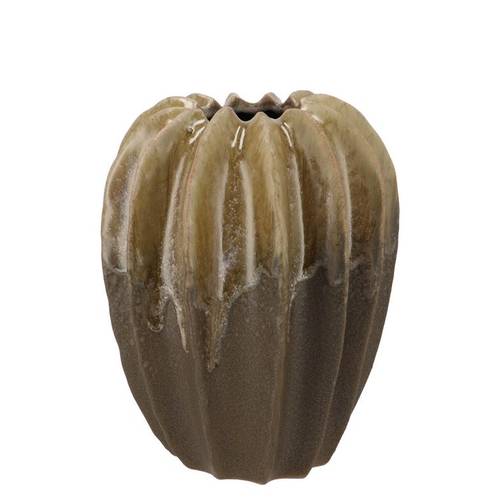 Keramik Vase Dion Structure braun 17x17x18cm