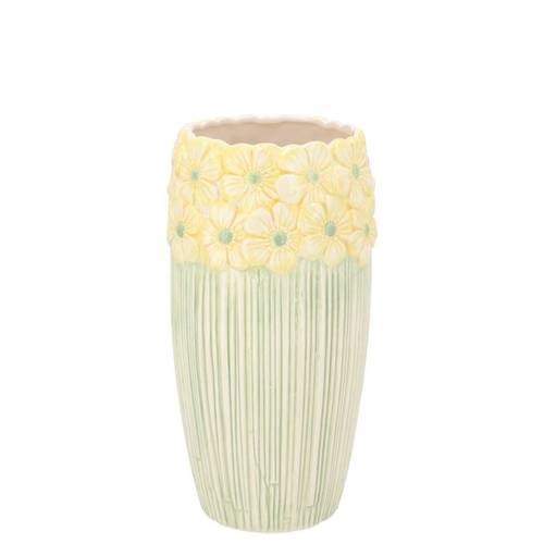 Keramik Vase Jane gelb 11x11x21cm