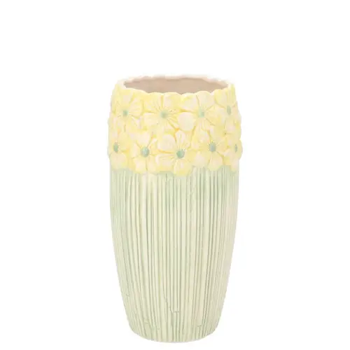 Keramik Vase Jane gelb 11x11x21cm