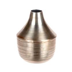 Metall Vase gehämmert loni silber D11cm H13.5cm