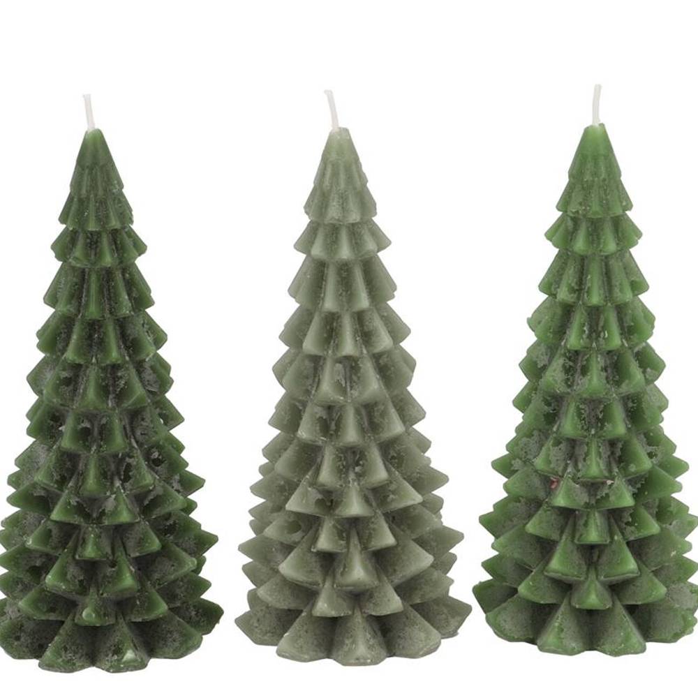 Kerze Baum Majestic mix grün 08x16cm