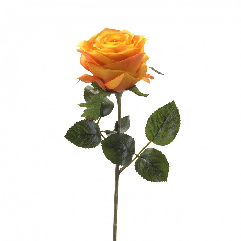 Seiden Rose dunkel gelb L45cm