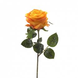 Seiden Rose dunkel gelb L45cm