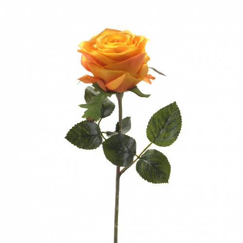 Seiden Rose dunkel gelb L45cm