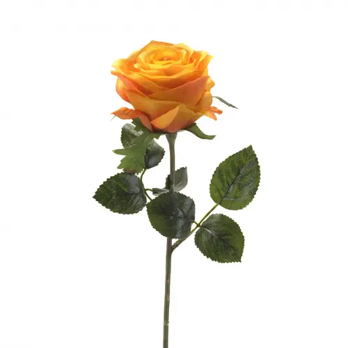 Seiden Rose dunkel gelb L45cm