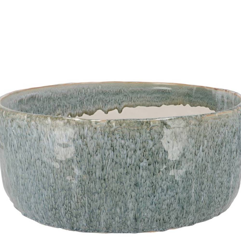 Keramik Schale Iron Stone blau 30x30x13cm