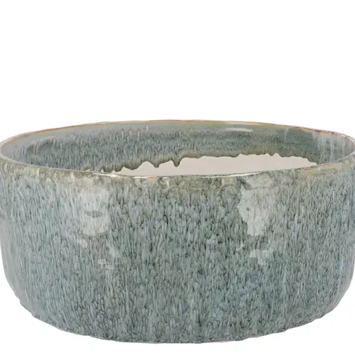 Keramik Schale Iron Stone blau 30x30x13cm