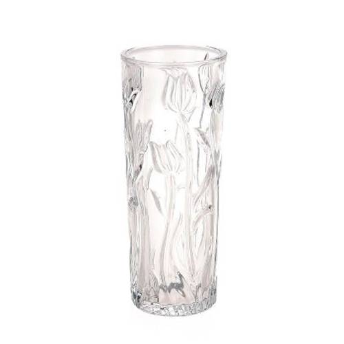 Glas Vase Tulpen D10cm H25cm
