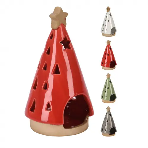 Teelichthalter Baum mix D09cm H15.5cm