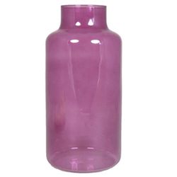 Glas Vase Milan rosa D09/15cm H30cm