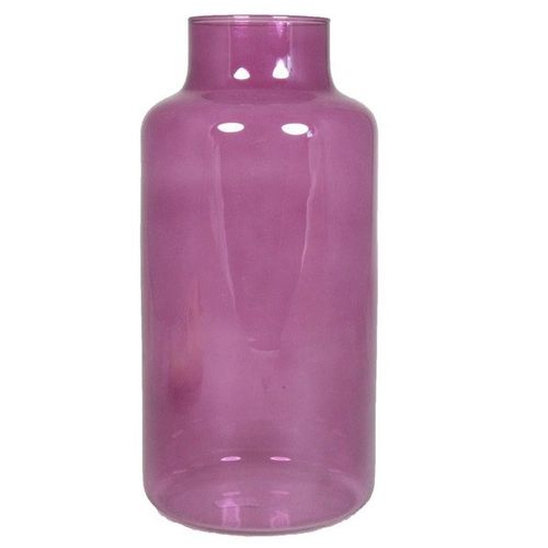 Glas Vase Milan rosa D09/15cm H30cm