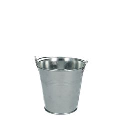 Zink Eimer silber +Henkel D10cm H09cm