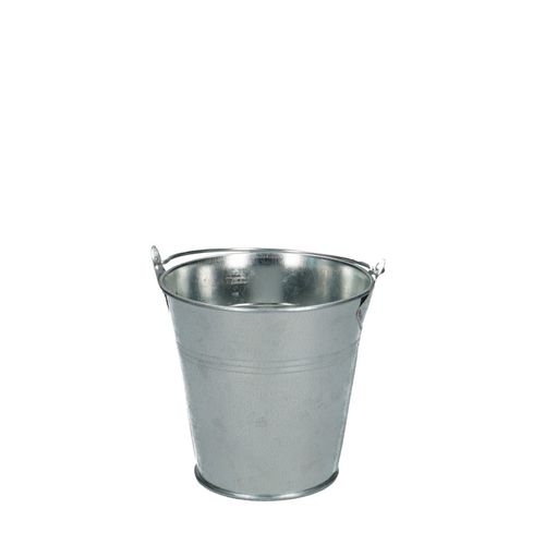 Zink Eimer silber +Henkel D10cm H09cm