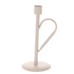 Kerzenständer Metall weiss D11cm H21.5cm