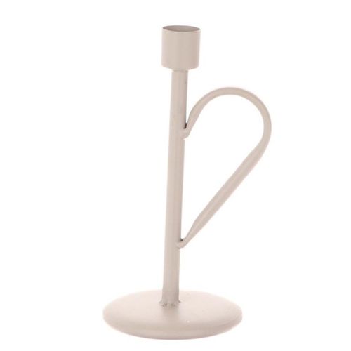 Kerzenständer Metall weiss D11cm H21.5cm