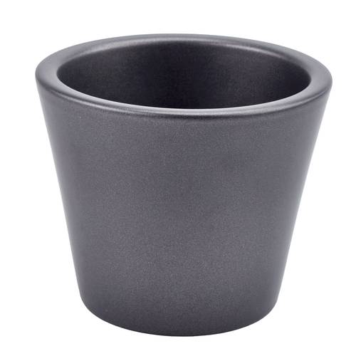 Keramik Übertopf Orchidee Glossy anthrazit D14cm H12cm
