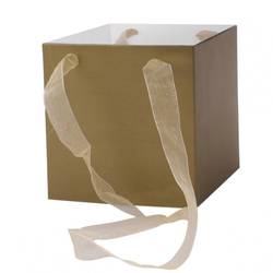 Tasche Glossy gold 16x16x16cm 