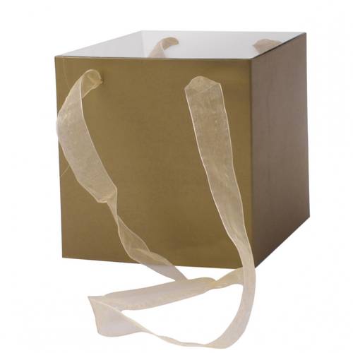 Tasche Glossy gold 16x16x16cm 