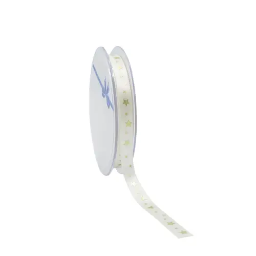 Band Stern creme 10mm 25m