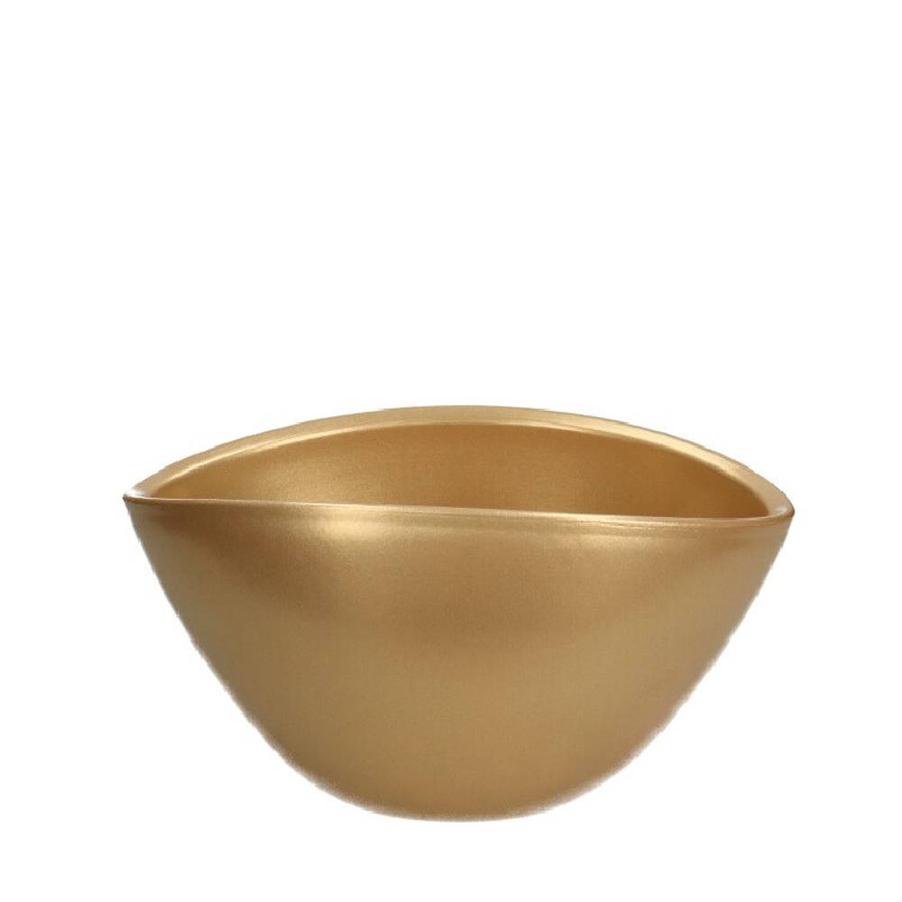 Keramik Schale Ovala gold 21x14x10.5cm
