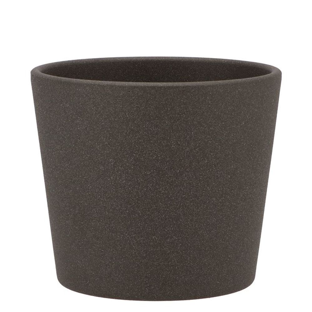 Keramik Orchidee Übertopf dunkel grau D13cm