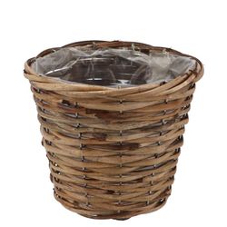Korb Rotan Rund braun D17cm H14cm