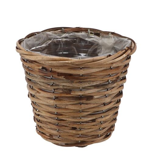 Korb Rotan Rund braun D17cm H14cm
