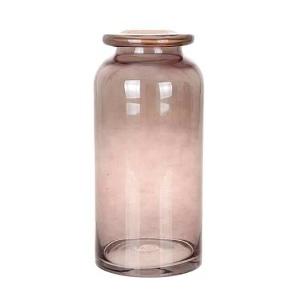 Glas grau Vase Sweetie taupe D15cm H31cm