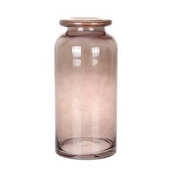 Glas grau Vase Sweetie taupe D15cm H31cm