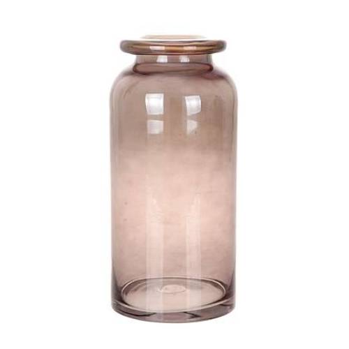 Glas grau Vase Sweetie taupe D15cm H31cm