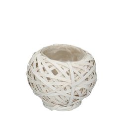 Korb Bal weiss D18cm H14cm