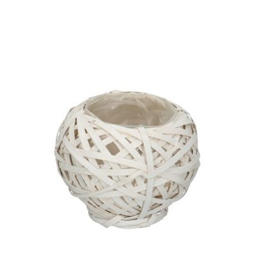 Korb Bal weiss D18cm H14cm
