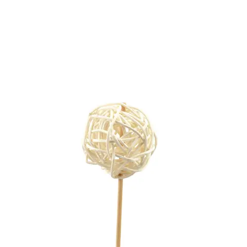 Bruceball auf Stab weiss L12cm D05cm