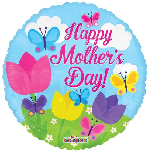 Ballon Happy Mothers Day blau D45cm