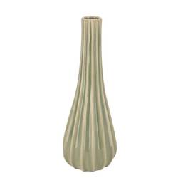 keramik Vase Gia Stripes grün 14x14x36cm
